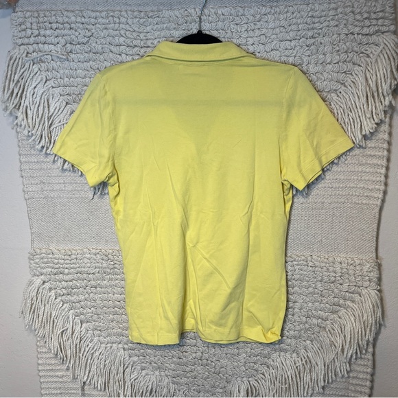 TORY BURCH light yellow short sleeve polo top S - Picture 6 of 11